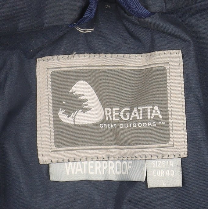Regatta Women's Blue Waterproof Rain Coat Jacket Size 14