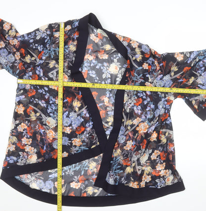 Papaya Weekend Women's Multicoloured Floral Kimono Blouse Size 18
