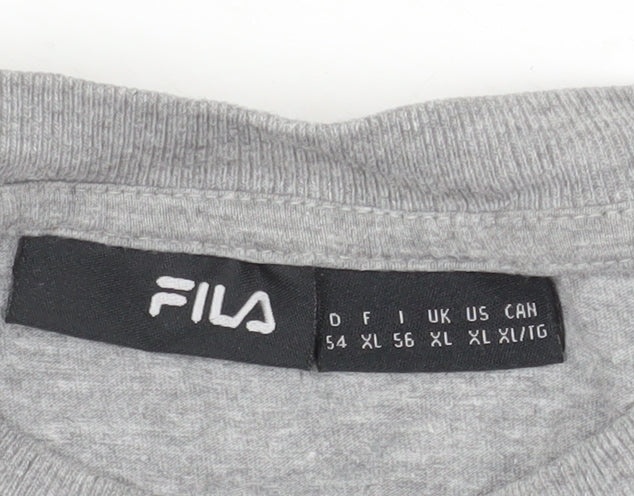 FILA Men's Grey XL Crew Neck Short Sleeve Sports T-Shirt