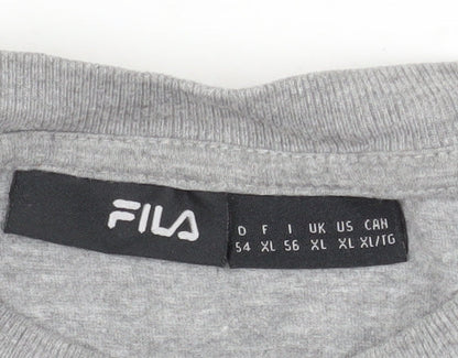 FILA Men's Grey XL Crew Neck Short Sleeve Sports T-Shirt