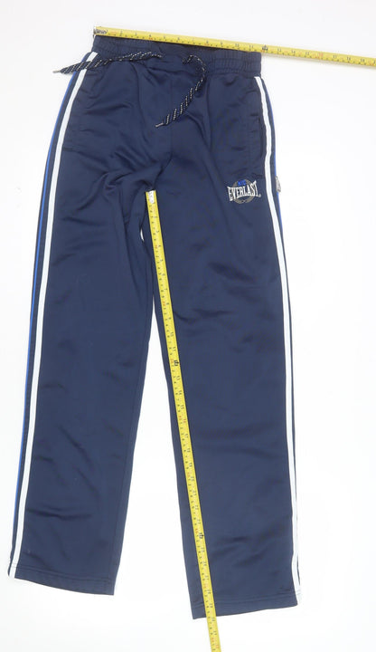 Everlast Men's Blue Track Pants S Regular Fit Quick Dry Polyester