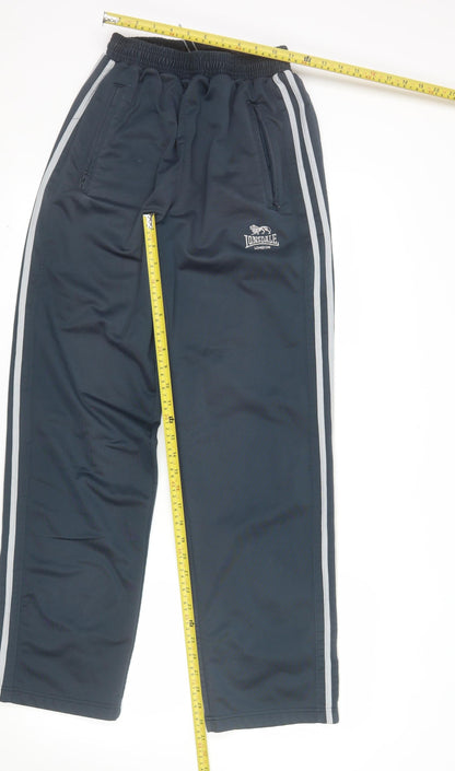 Lonsdale Men's Blue Track Pants S Regular Fit Polyester