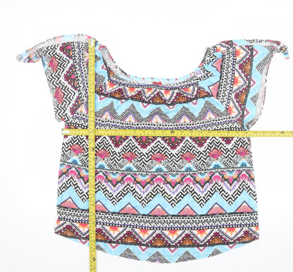 s.Oliver Women's Multicoloured Aztec Tunic Blouse Size 14