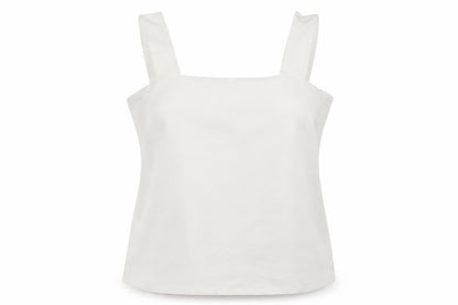 Dorothy Perkins Women's White Cotton Stretch Camisole Tank Top Size 20