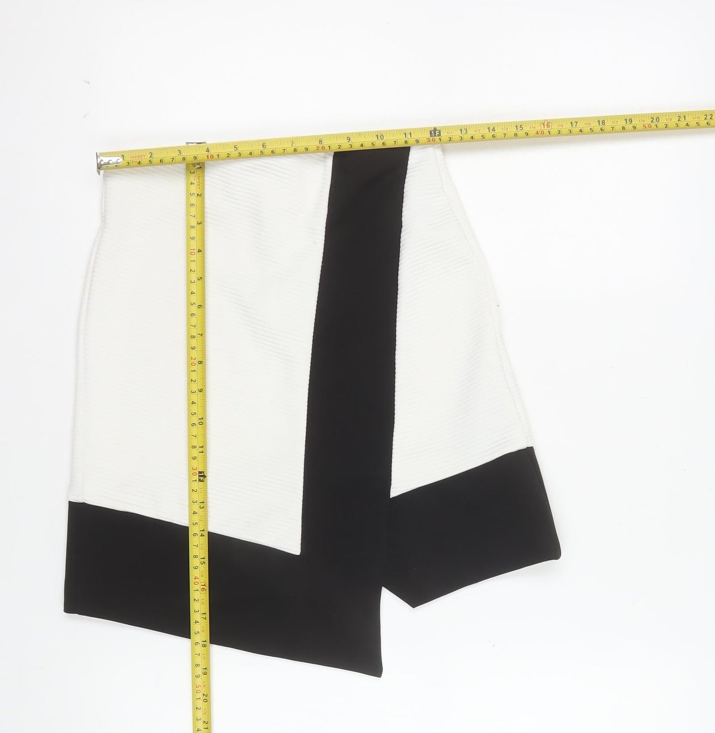 Miss Selfridge Women’s Black White Pencil Mini Skirt Size 8