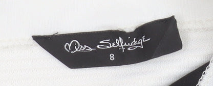 Miss Selfridge Women’s Black White Pencil Mini Skirt Size 8