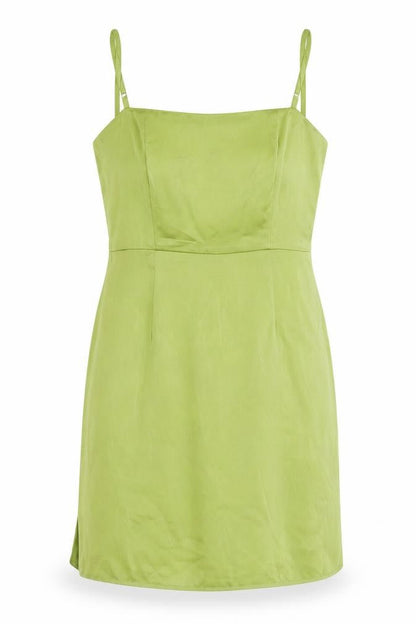 Nasty Gal Women's Green Size 14 Slip Dress Satin Look Sleeveless Party