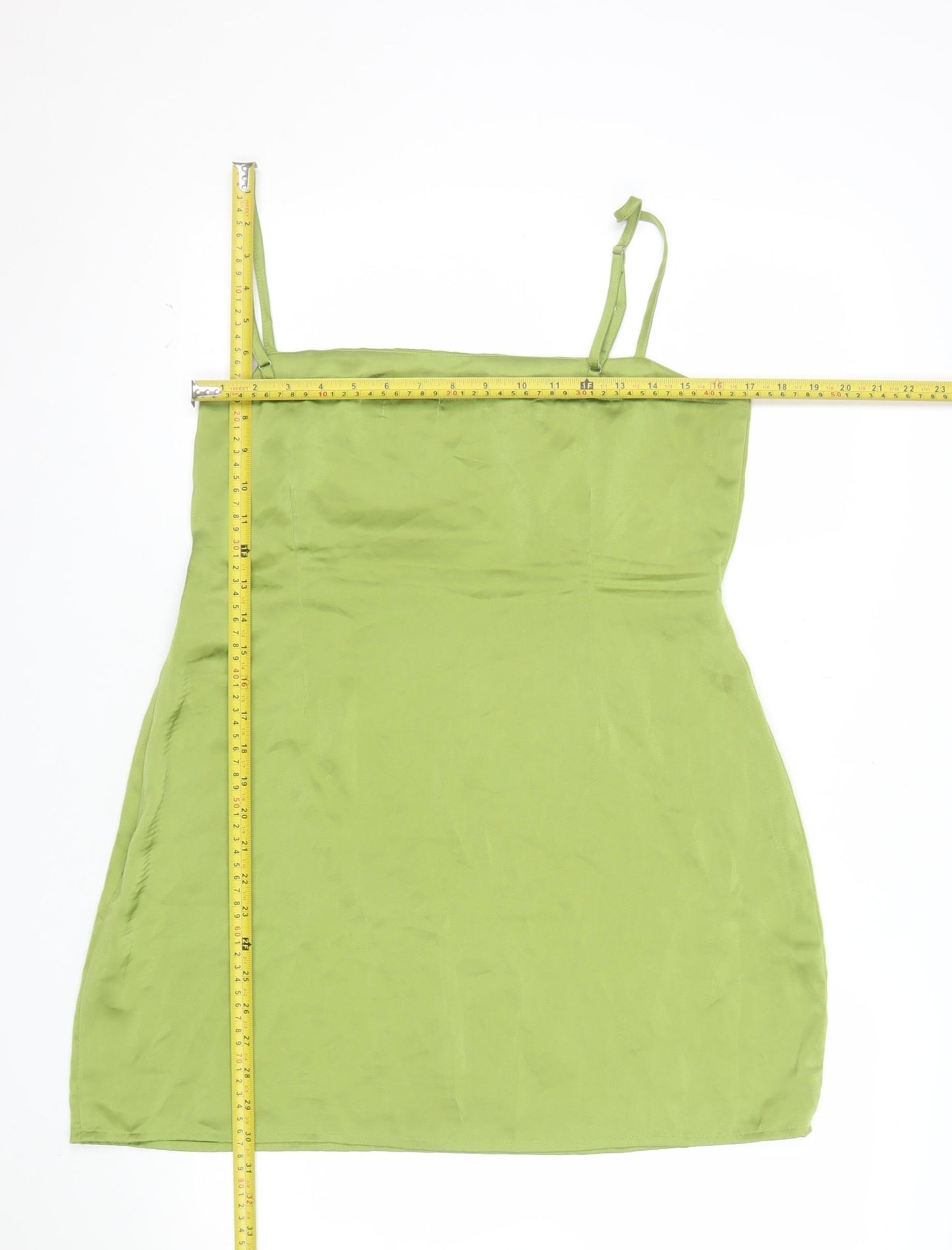 Nasty Gal Women's Green Size 14 Slip Dress Satin Look Sleeveless Party