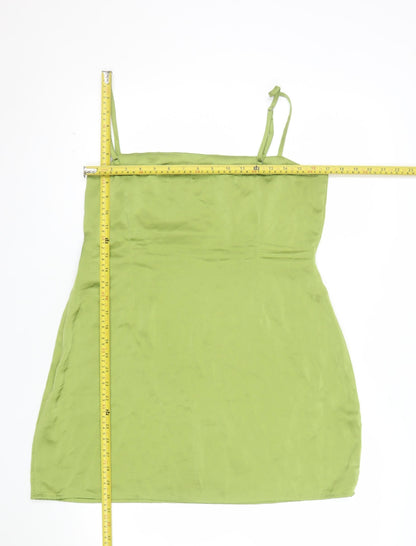 Nasty Gal Women's Green Size 14 Slip Dress Satin Look Sleeveless Party