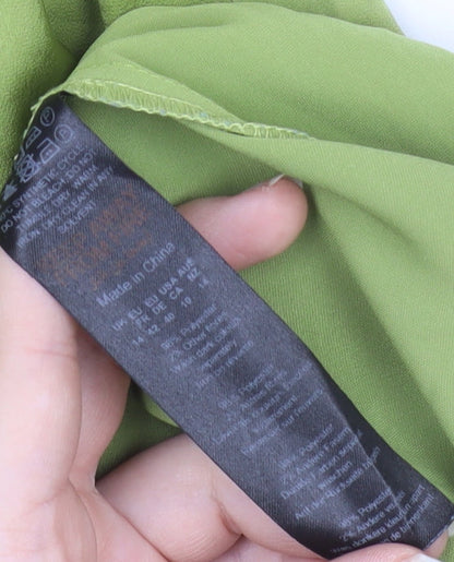 Nasty Gal Women's Green Size 14 Slip Dress Satin Look Sleeveless Party