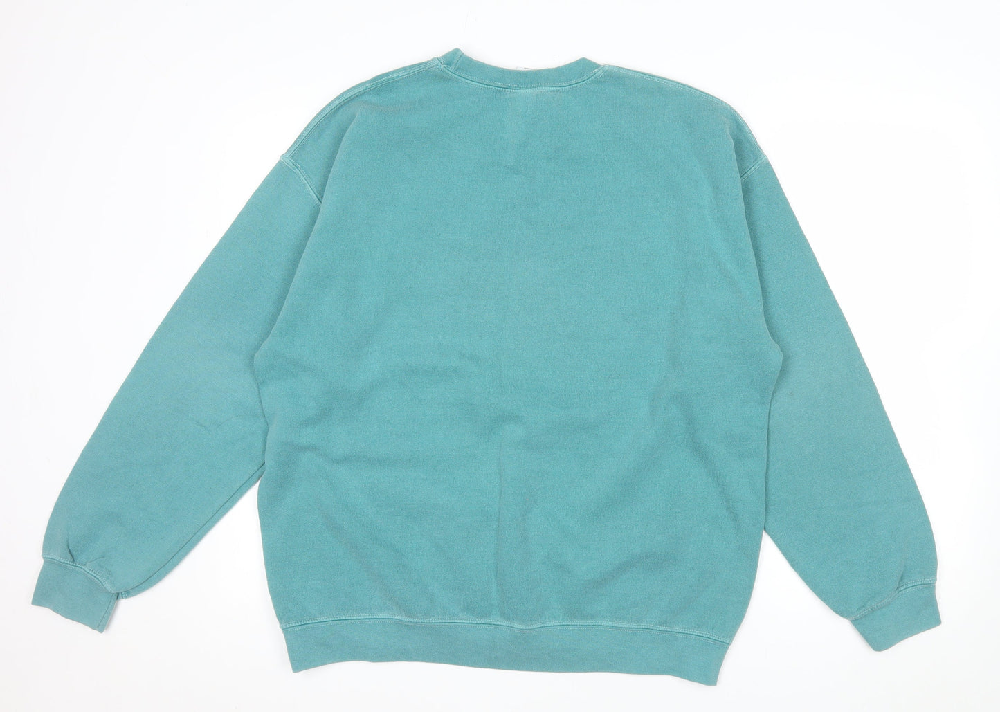 Urban Outfitters Men's Green Sunday Club Graphic Pullover Sweatshirt Size S