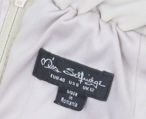 Miss Selfridge Women’s Beige Off Shoulder Slim Fit Jumpsuit Size 12