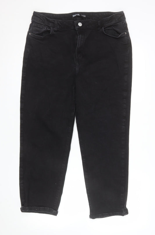 George Womens Black Skinny Jeans Size 18 Stretch Denim