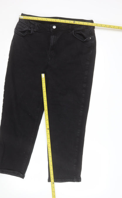 George Womens Black Skinny Jeans Size 18 Stretch Denim