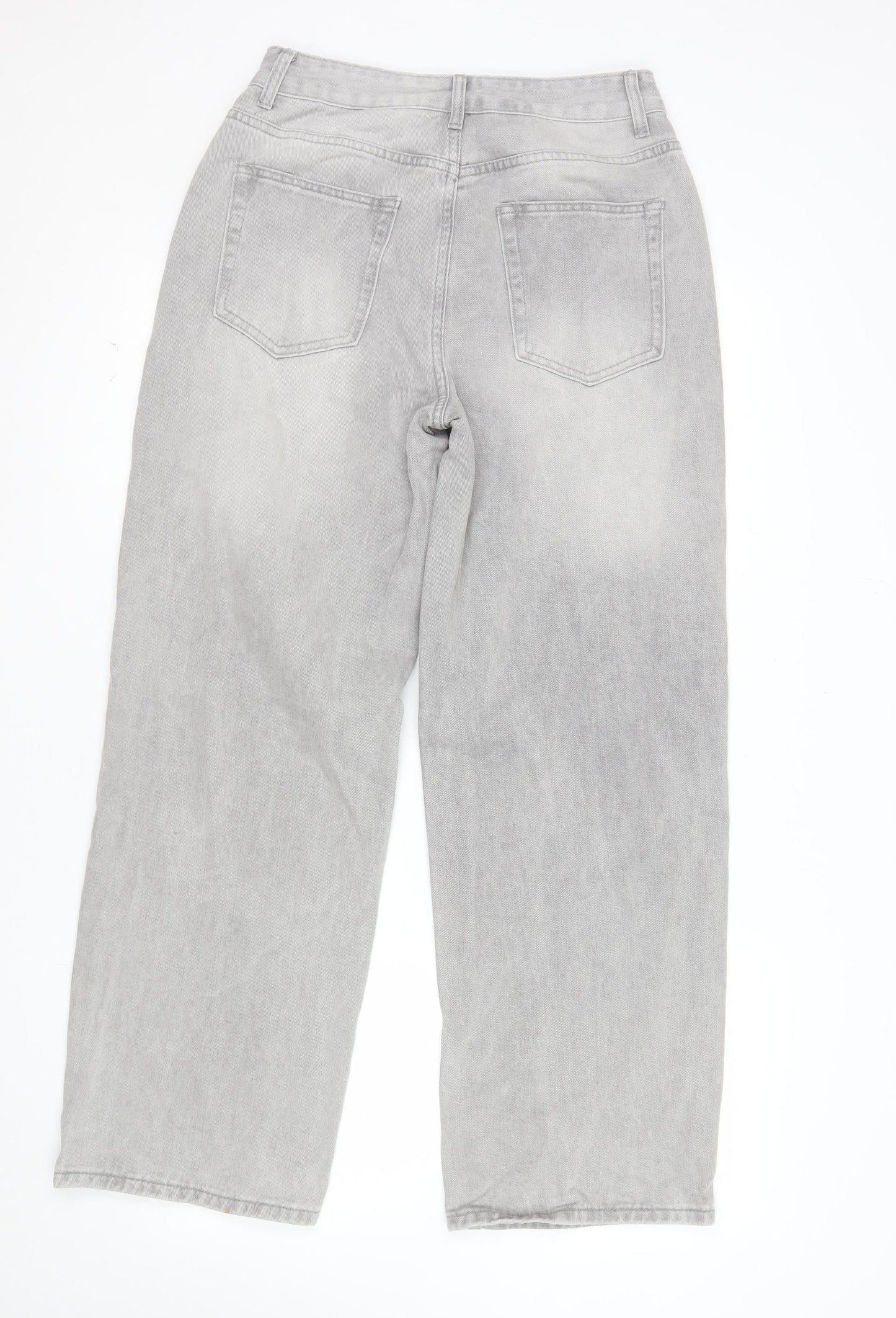 MYOURSA Women’s Light Grey Wide-Leg Jeans Size M Regular Fit