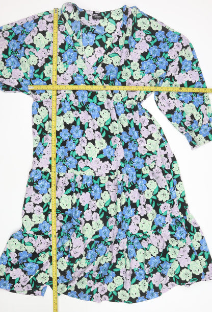 Simply Be Women’s Multicoloured Floral Wrap Midi Dress Size 20