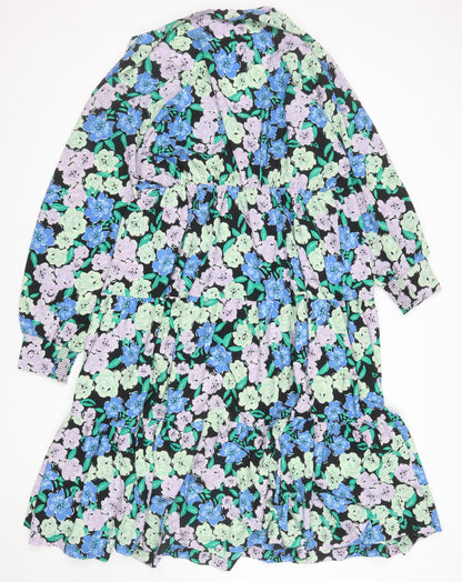 Simply Be Women’s Multicoloured Floral Wrap Midi Dress Size 20