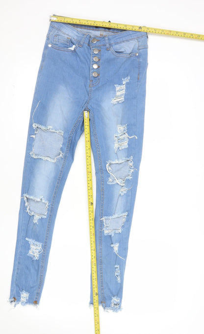 Misspap Women's Blue Distressed Skinny Jeans Size 10