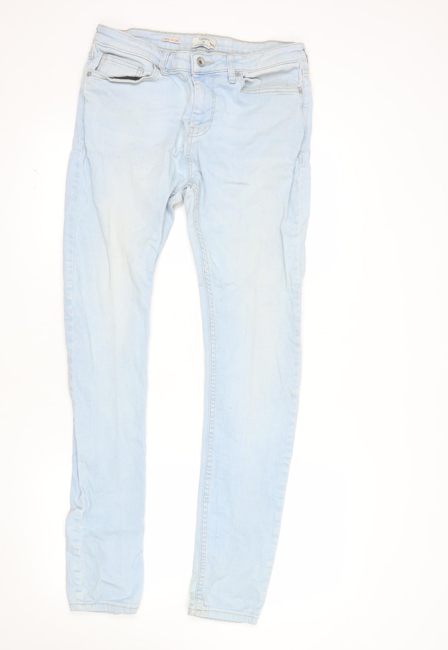 Topman Men’s Light Blue Slim Fit Denim Jeans Size 34L
