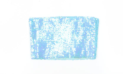 Topshop Women Blue Sequin Strapless Camisole Tank Top M