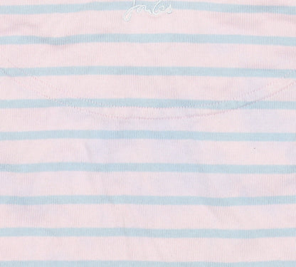 Joules Womens Pink Striped Long Sleeve Cotton Jersey T-Shirt UK14