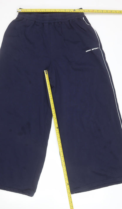 DSGN Studio Women's Blue L Cotton Blend Sweatpants with Elastic Waist