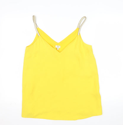 River Island Women’s Yellow V-Neck Camisole Tank Top Size 8