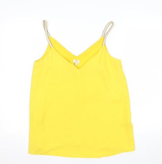 River Island Women’s Yellow V-Neck Camisole Tank Top Size 8