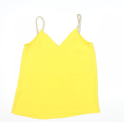 River Island Women’s Yellow V-Neck Camisole Tank Top Size 8