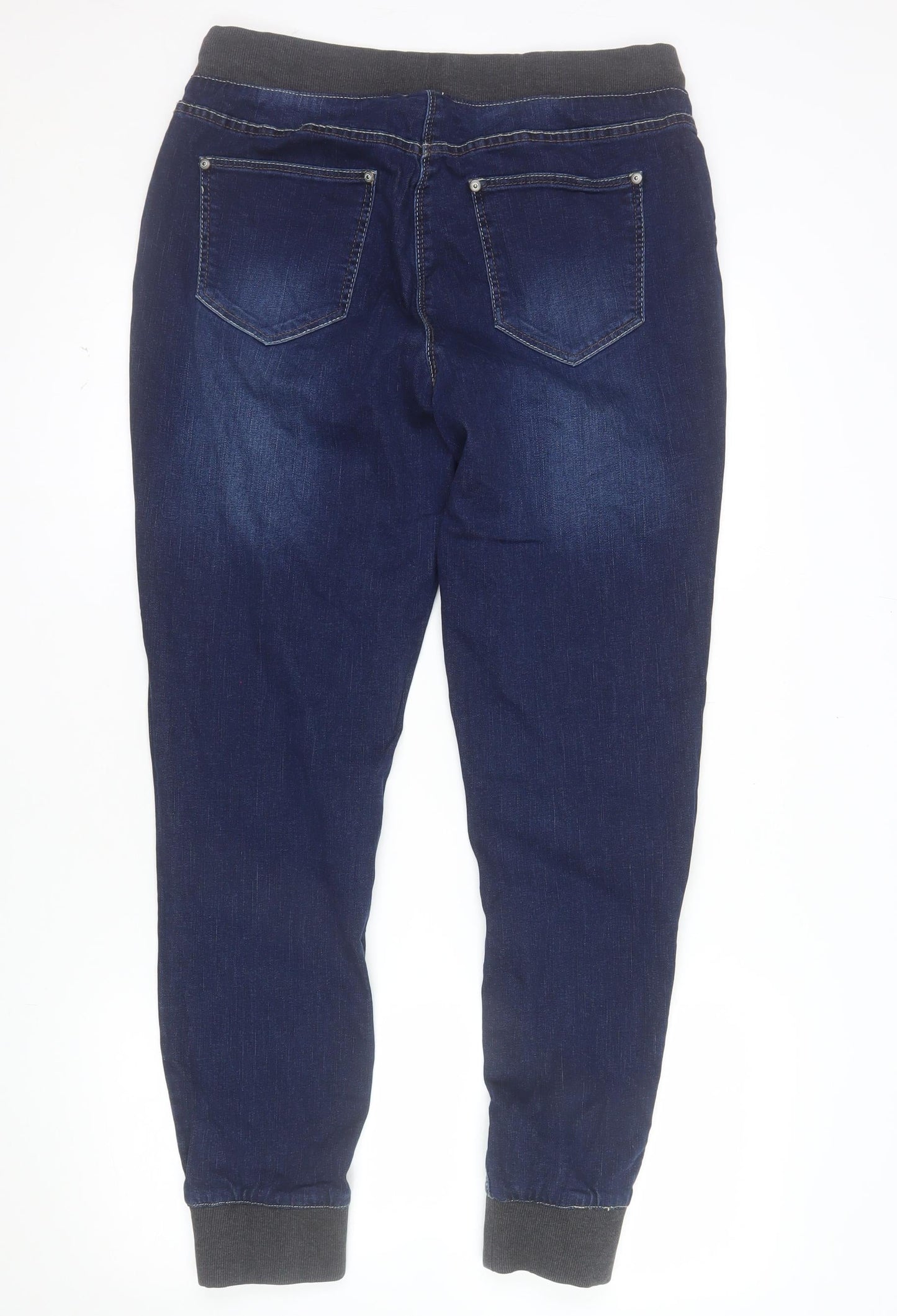 bpc bonprix Collection Women Blue Size 16 Jegging Jeans with Drawstring Waist