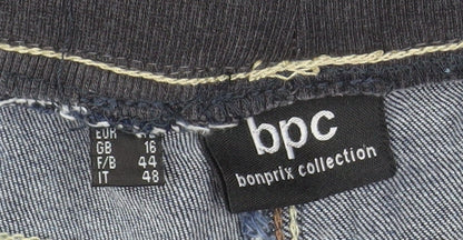 bpc bonprix Collection Women Blue Size 16 Jegging Jeans with Drawstring Waist