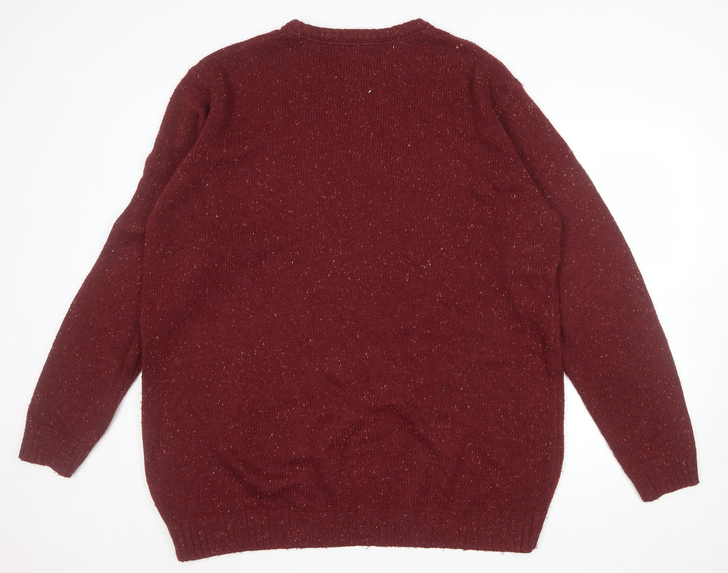 Kayak Mens Red 2XL Big & Tall Crew Neck Wool Jumper