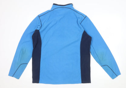 Columbia Men Blue Fleece 1/4 Zip Pullover Sweatshirt M