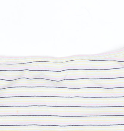 Richards Womens Multicoloured Striped V-Neck Short Sleeve T-Shirt M