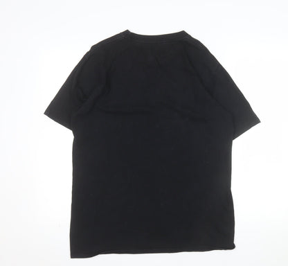Hobo Jack Men's Black Graphic Tattoo Style T-Shirt Medium