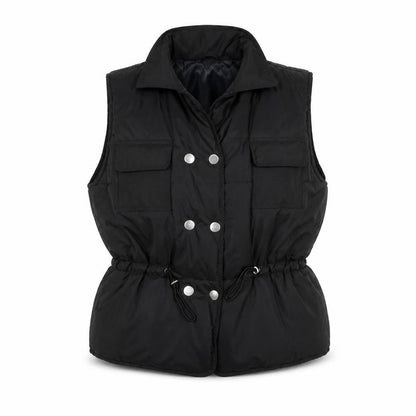 PrettyLittleThing Women's Black L Puffer Waistcoat Gilet