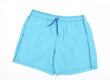 Marks and Spencer Men's Blue XL Swim Shorts Quick Dry Polyester