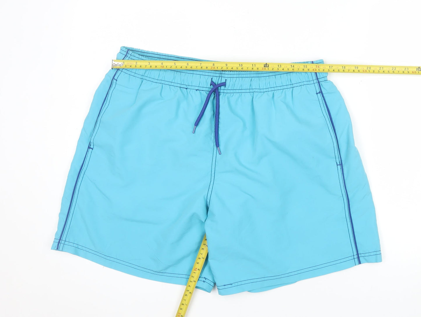 Marks and Spencer Men's Blue XL Swim Shorts Quick Dry Polyester