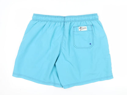 Marks and Spencer Men's Blue XL Swim Shorts Quick Dry Polyester