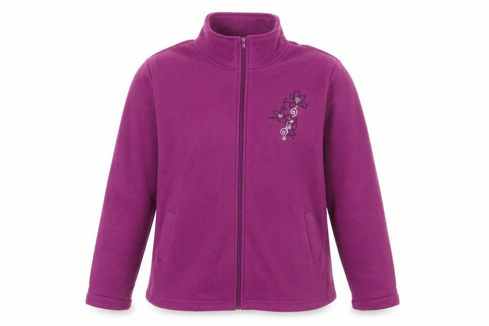 Anne de Lançay Women's Purple Fleece Full Zip Jacket M