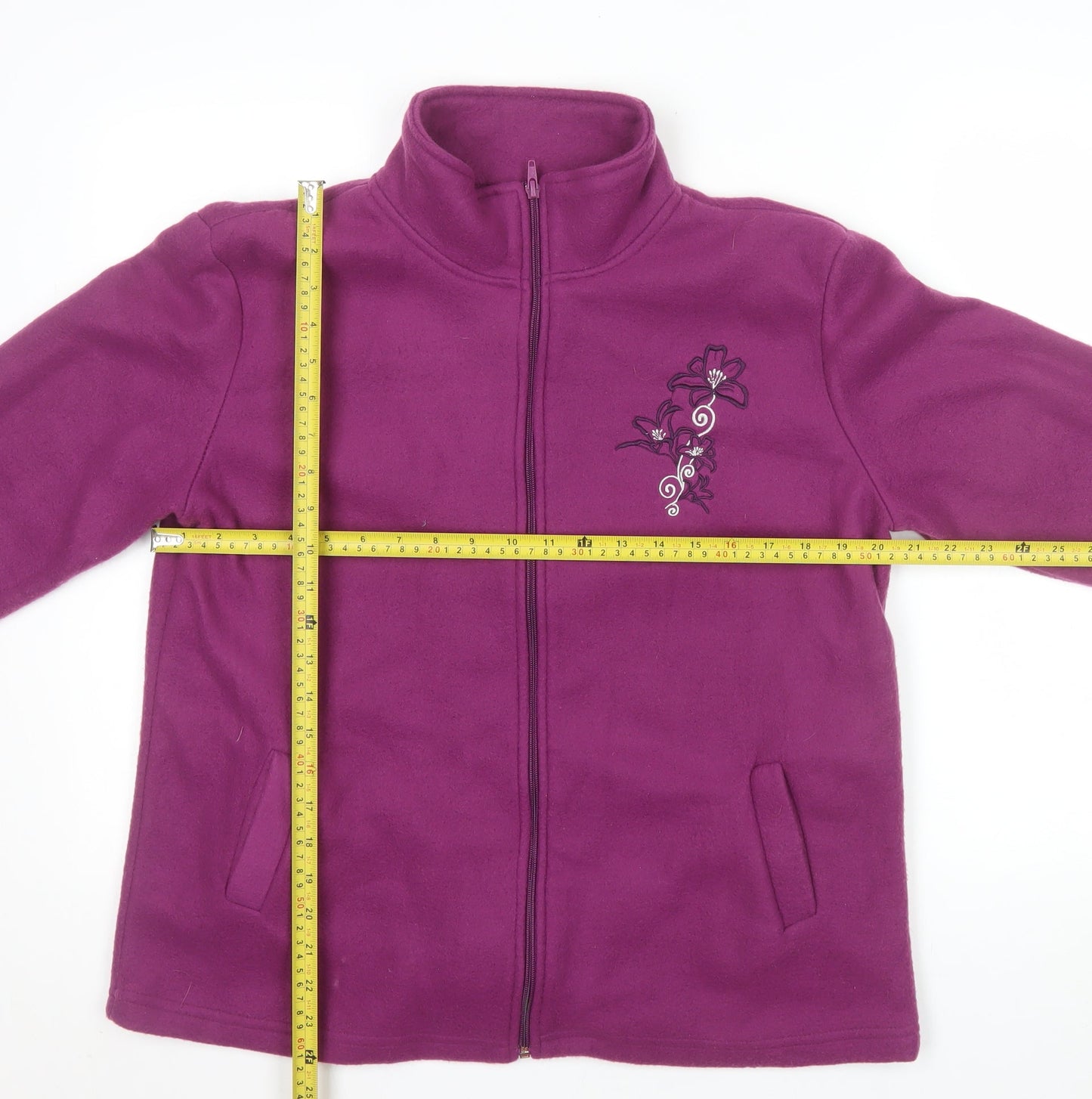 Anne de Lançay Women's Purple Fleece Full Zip Jacket M