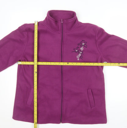 Anne de Lançay Women's Purple Fleece Full Zip Jacket M