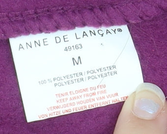 Anne de Lançay Women's Purple Fleece Full Zip Jacket M