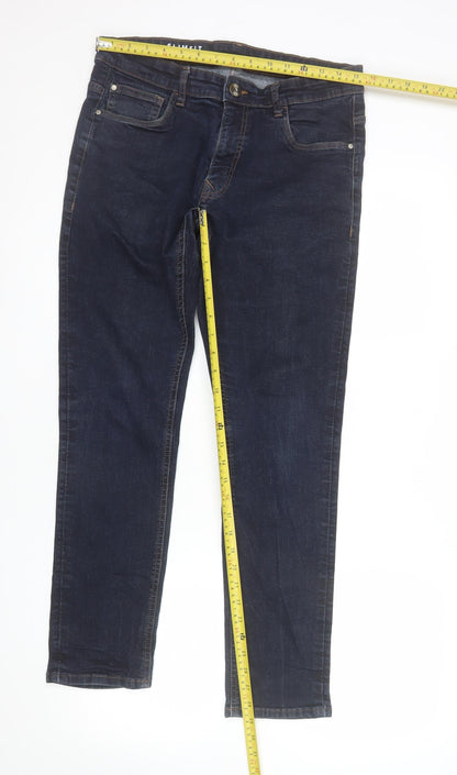 George Men's Blue Slim Fit Straight Leg Jeans 34W 30L Denim