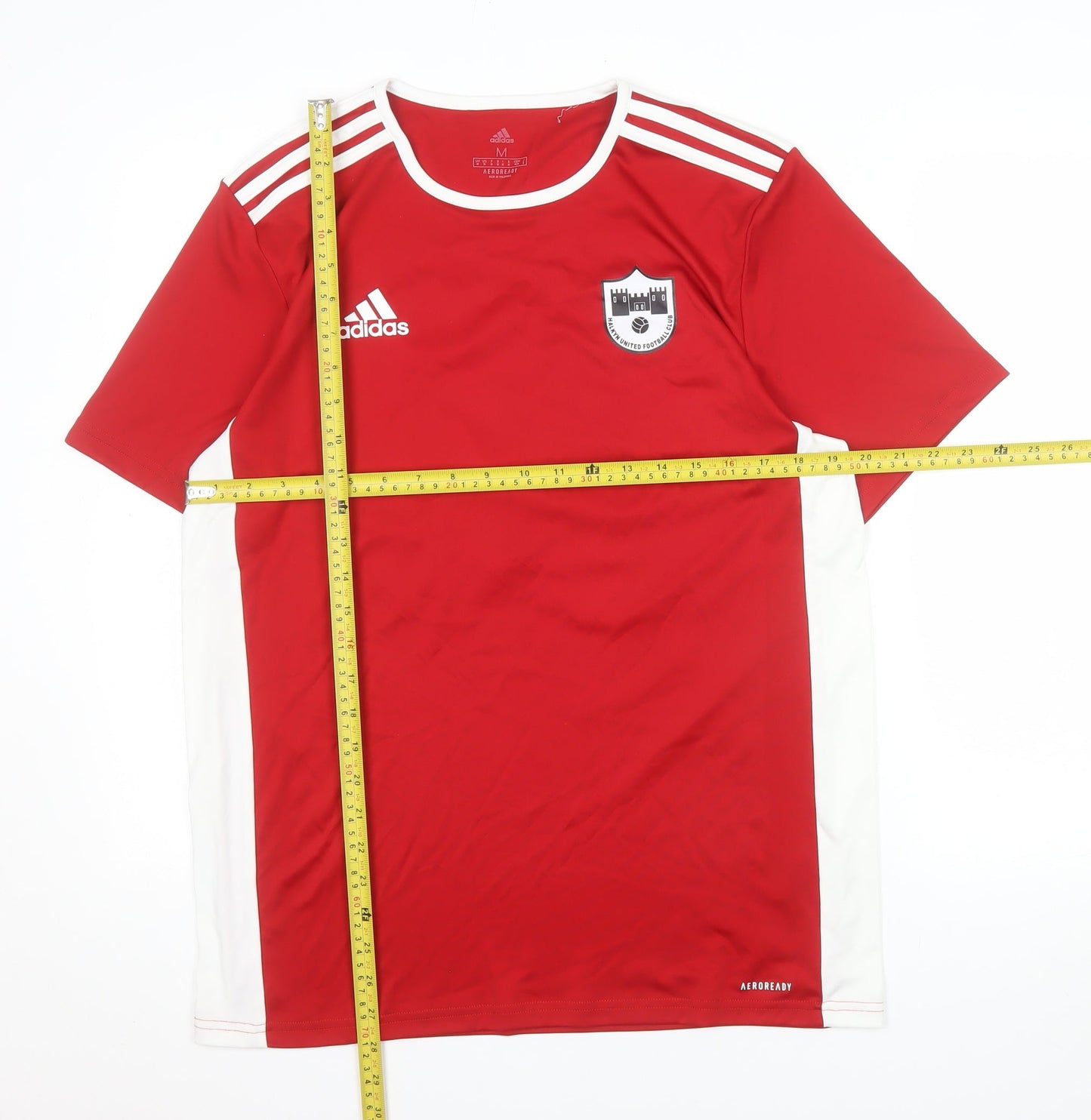 Adidas Men's Red Football Jersey AEROREADY T-Shirt Size M