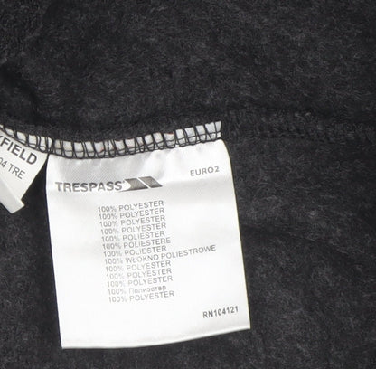 Trespass Womens Black Full Zip Hoodie UK 14 L Fleece Polyester