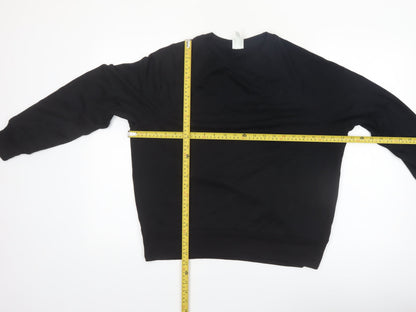 H&M Women Black Small Pullover Sweatshirt Basics Casual