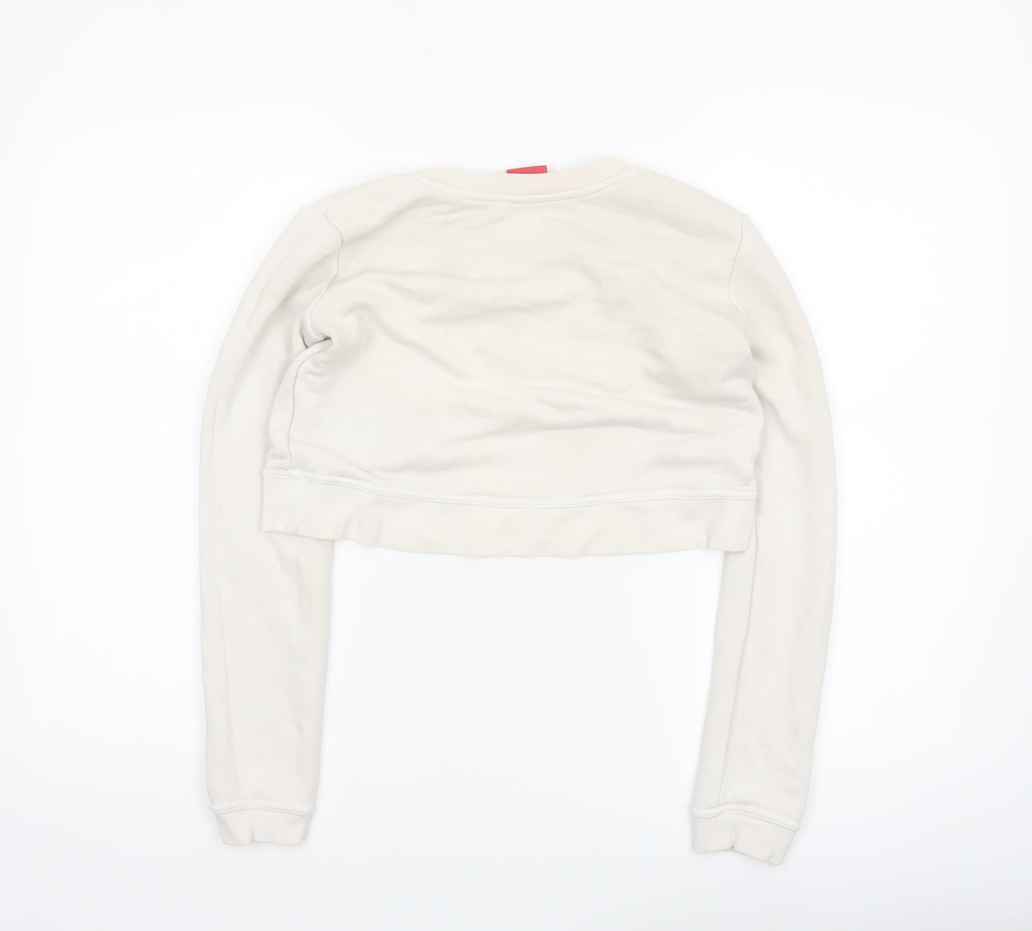 Nike Air Women Beige XS Cropped Pullover Sweatshirt