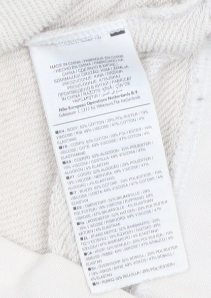 Nike Air Women Beige XS Cropped Pullover Sweatshirt