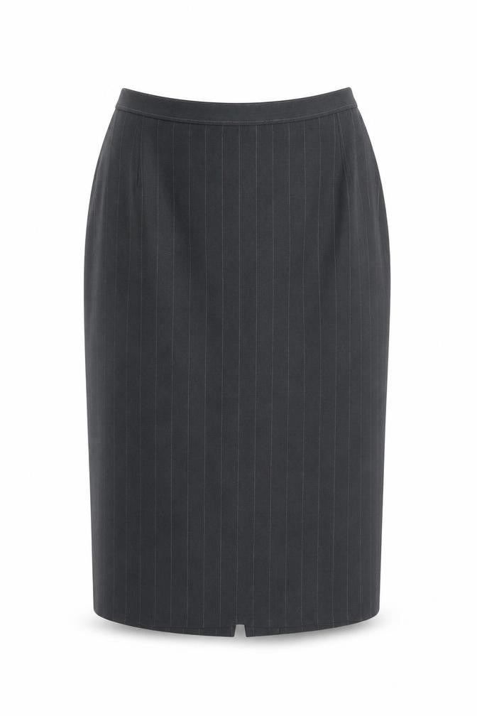 Marks and Spencer Women Grey Pinstripe Pencil Skirt Size 12